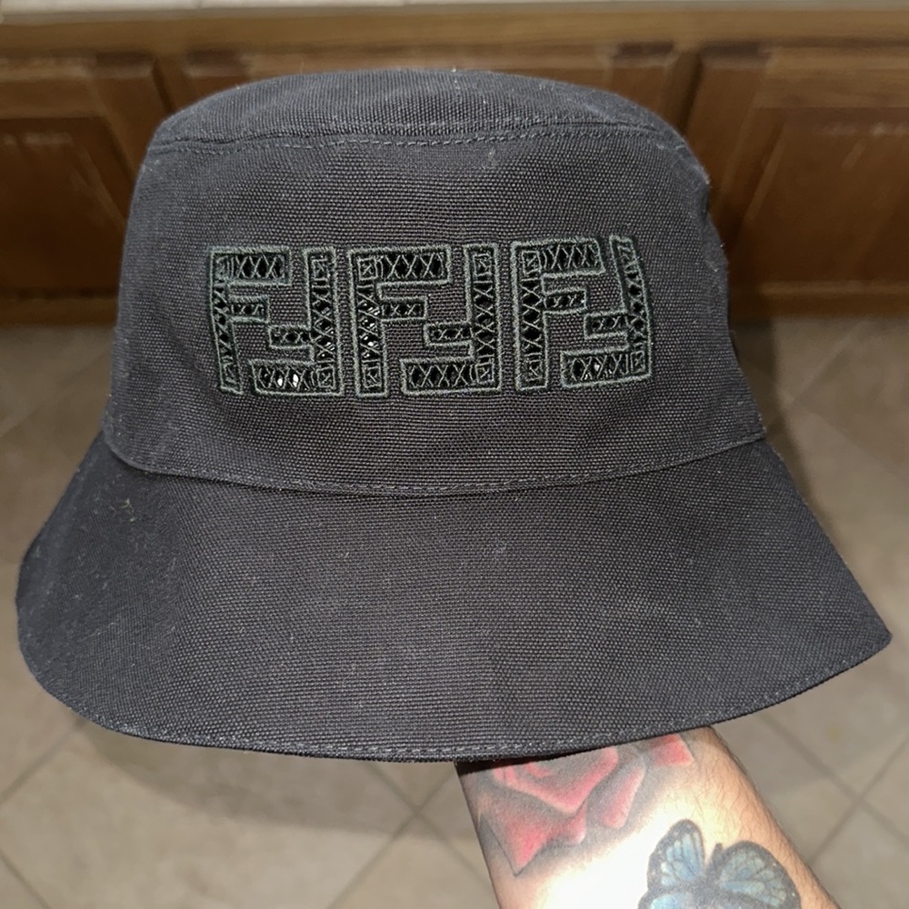 Brand new all black fendi bucket hat